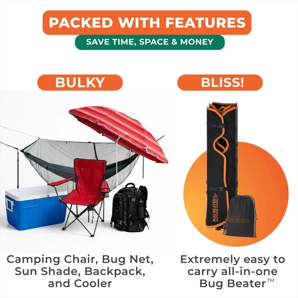 Bug Blocking Folding Camping Chair