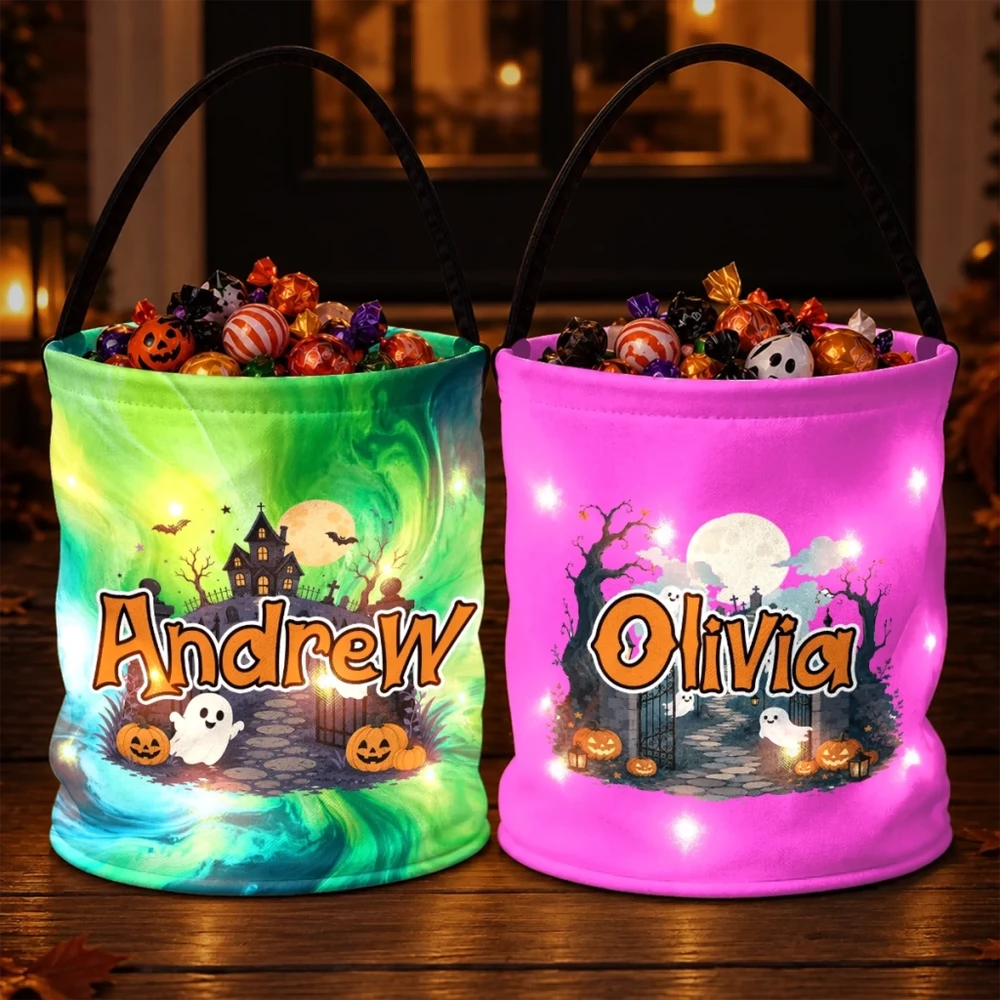 LED Halloween Trick-Or-Treat Bucket Bag