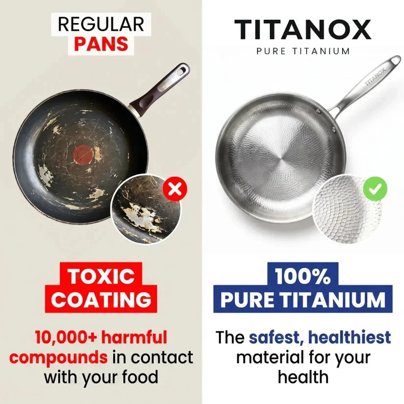 100% Pure Titanium Pan For A Toxin-Free Kitchen