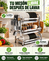 Three Tier Stainless Steel Dish Drying Rack