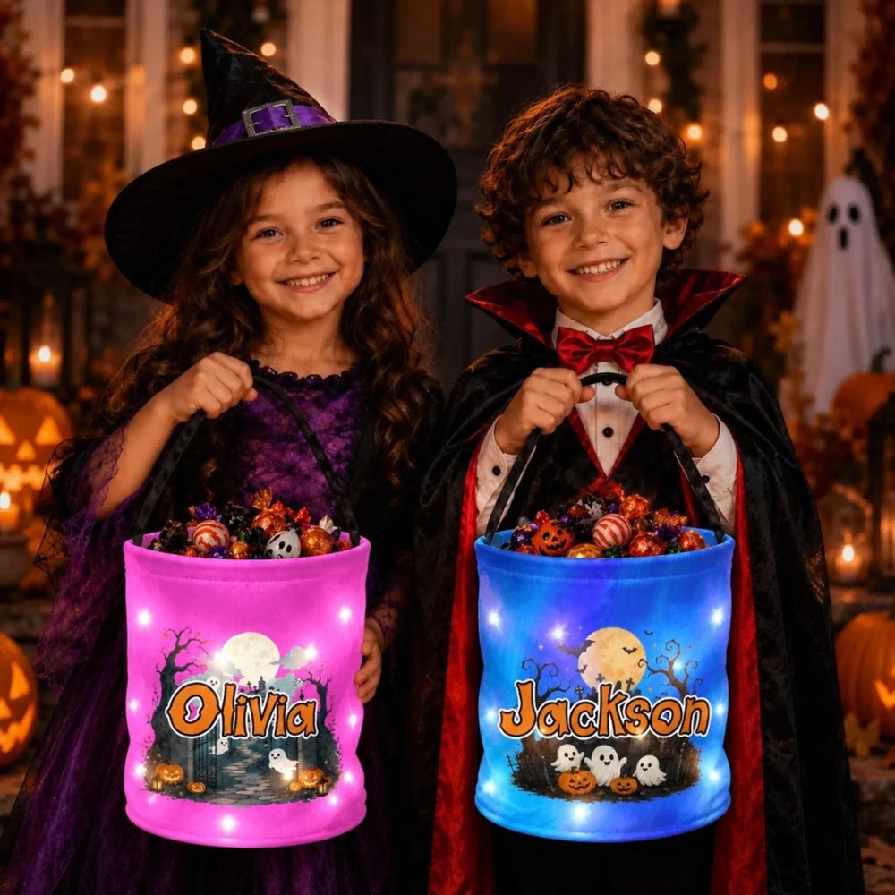 LED Halloween Trick-Or-Treat Bucket Bag