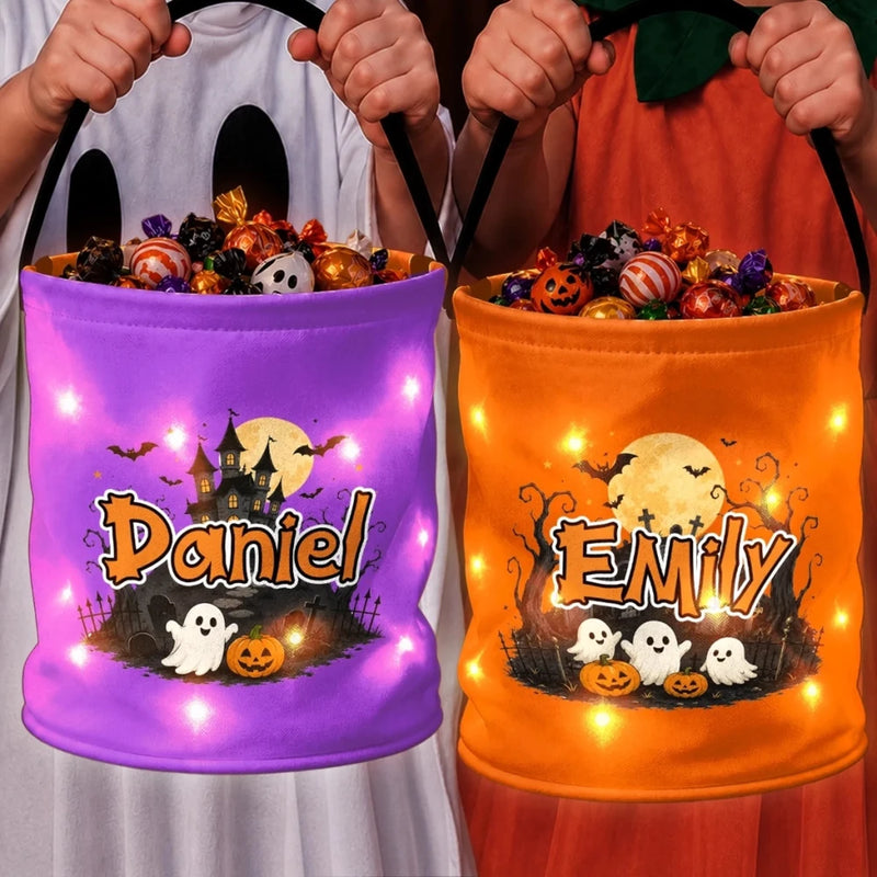 LED Halloween Trick-Or-Treat Bucket Bag