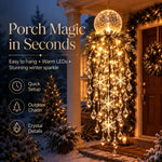 Hanging Snowflake Crystal LED Porch Light