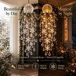 Hanging Snowflake Crystal LED Porch Light