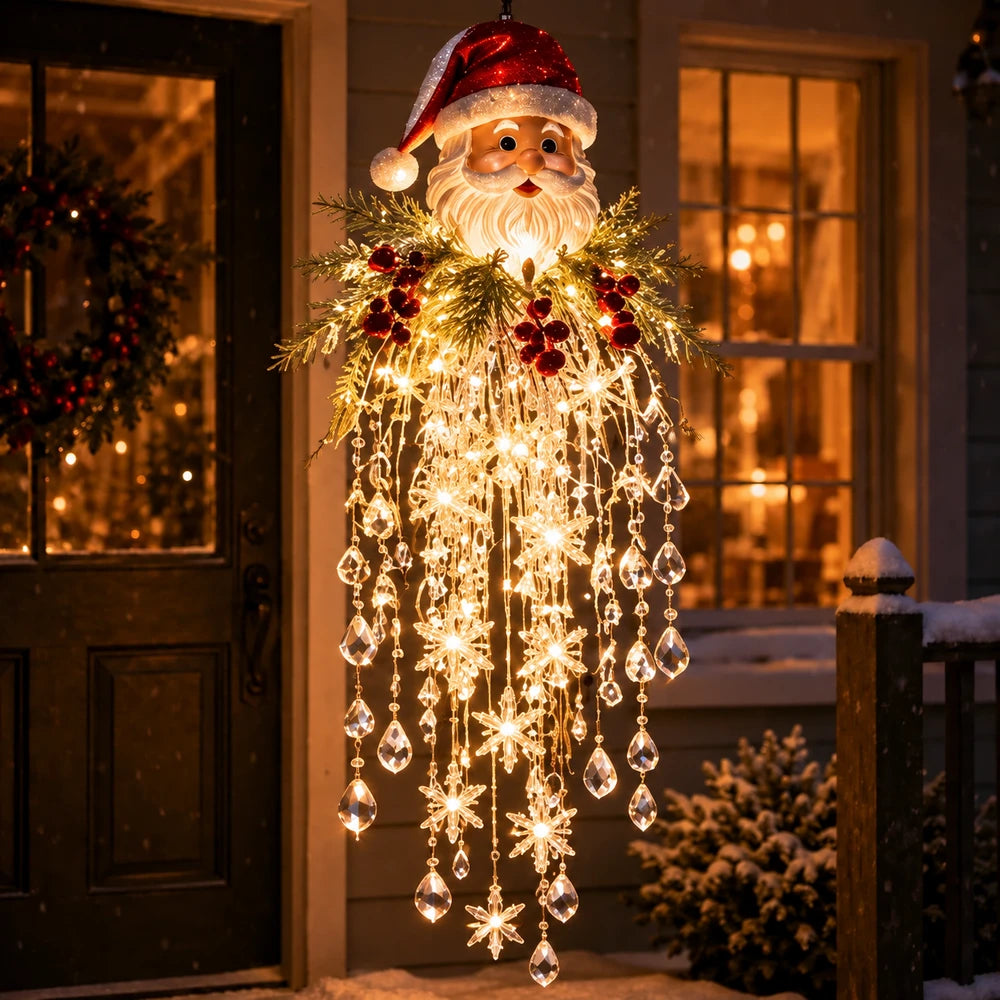 Hanging Snowflake Crystal LED Porch Light